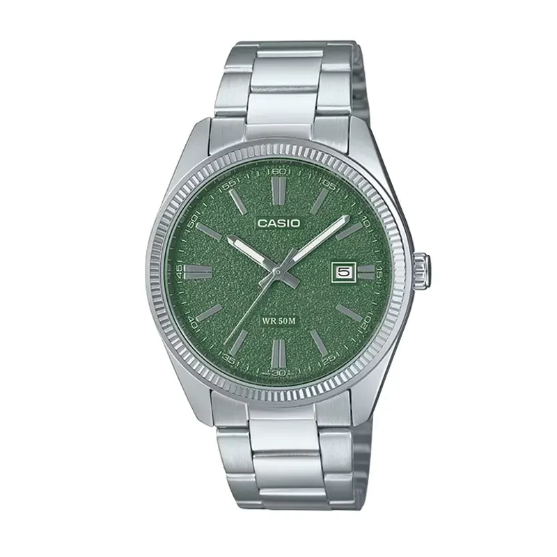 Casio Textured Green Dial Men's Watch- MTP-1302DA-3AV